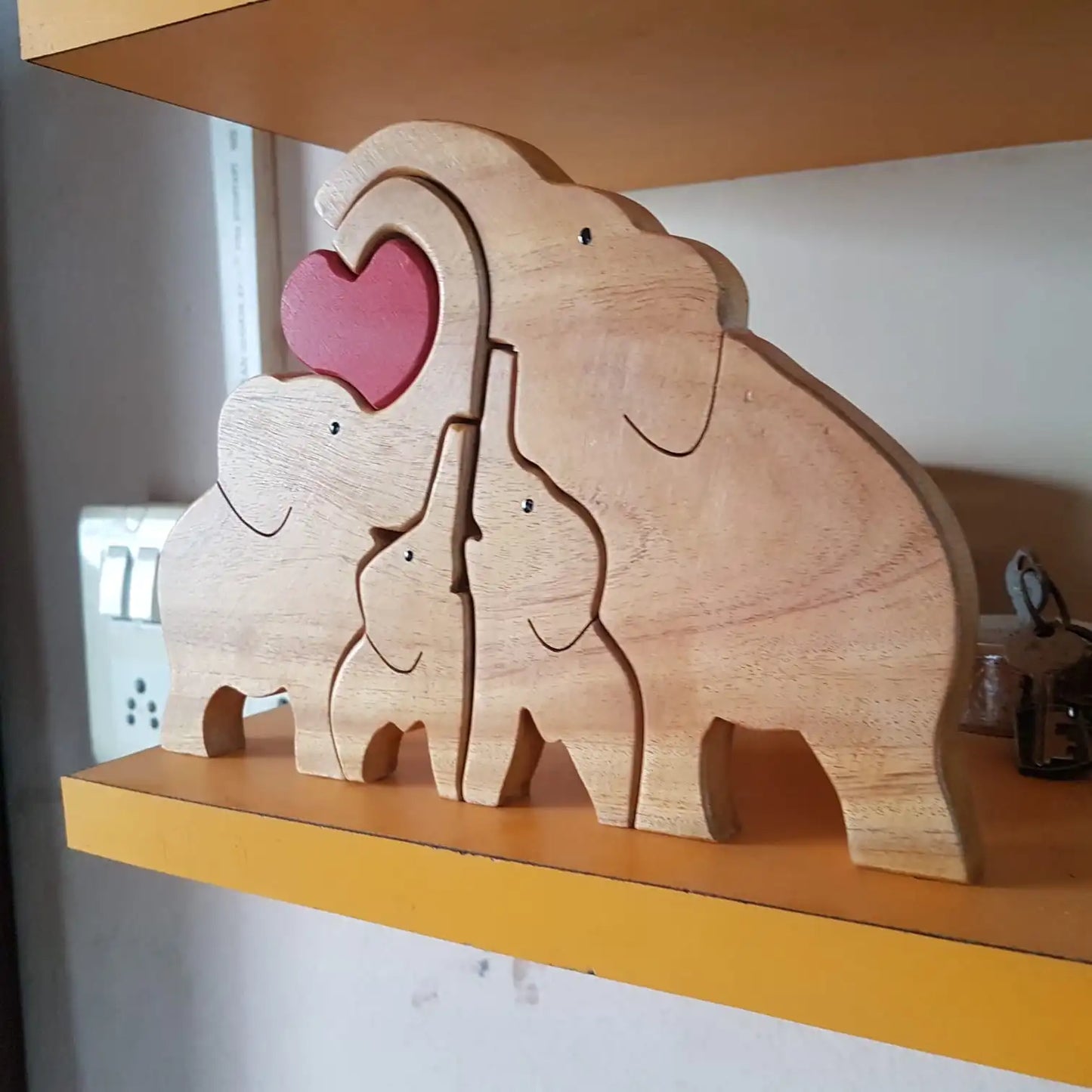 Elephant Family With Two Kids (Big Size)