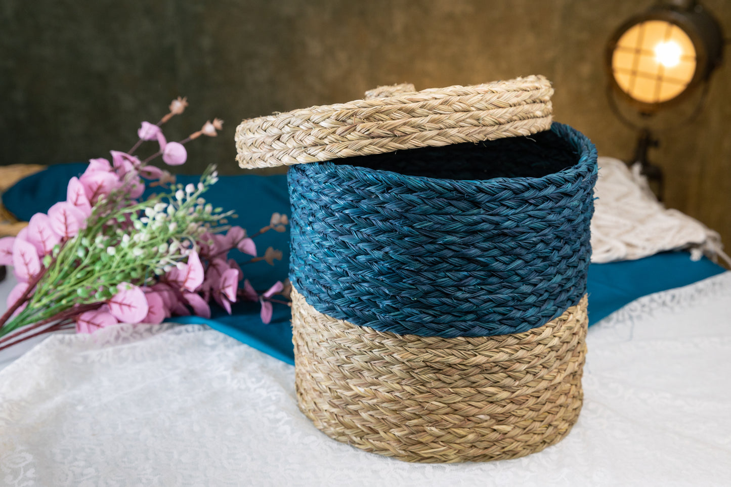 Sabai Indigo Storage Box With Lid