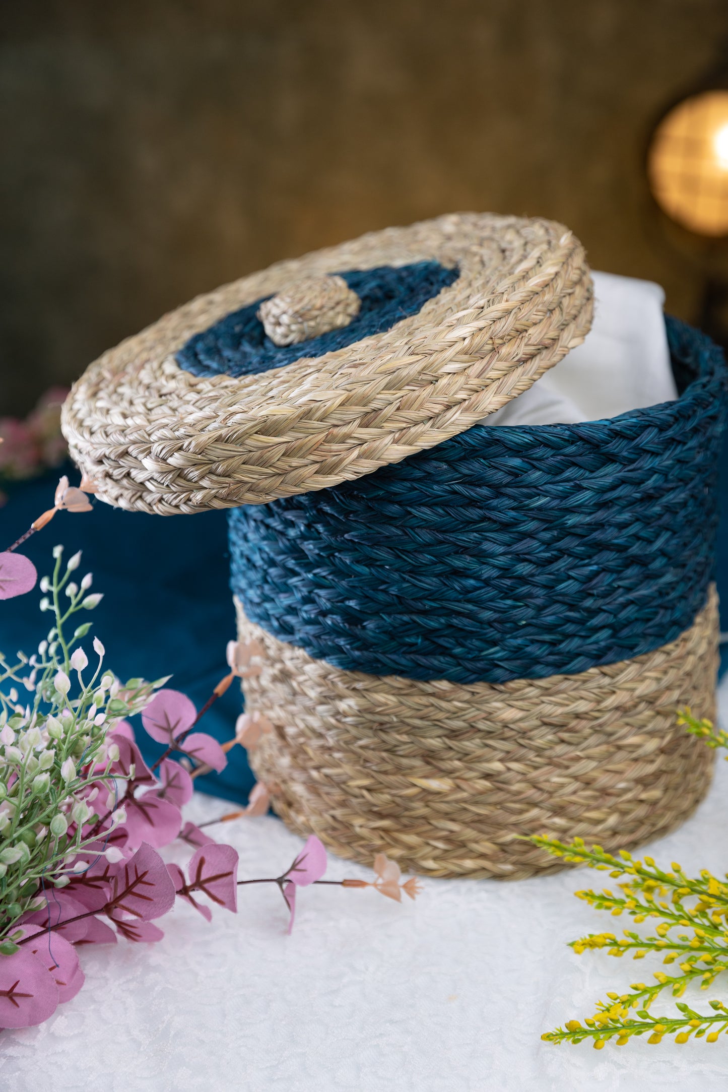 Sabai Indigo Storage Box With Lid