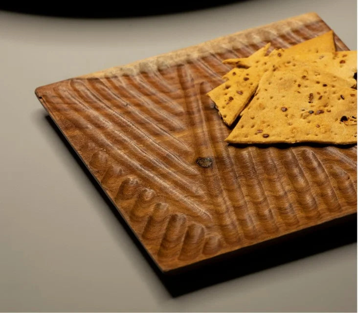 Tashtari Sheesham Wood Snack Serving Platter