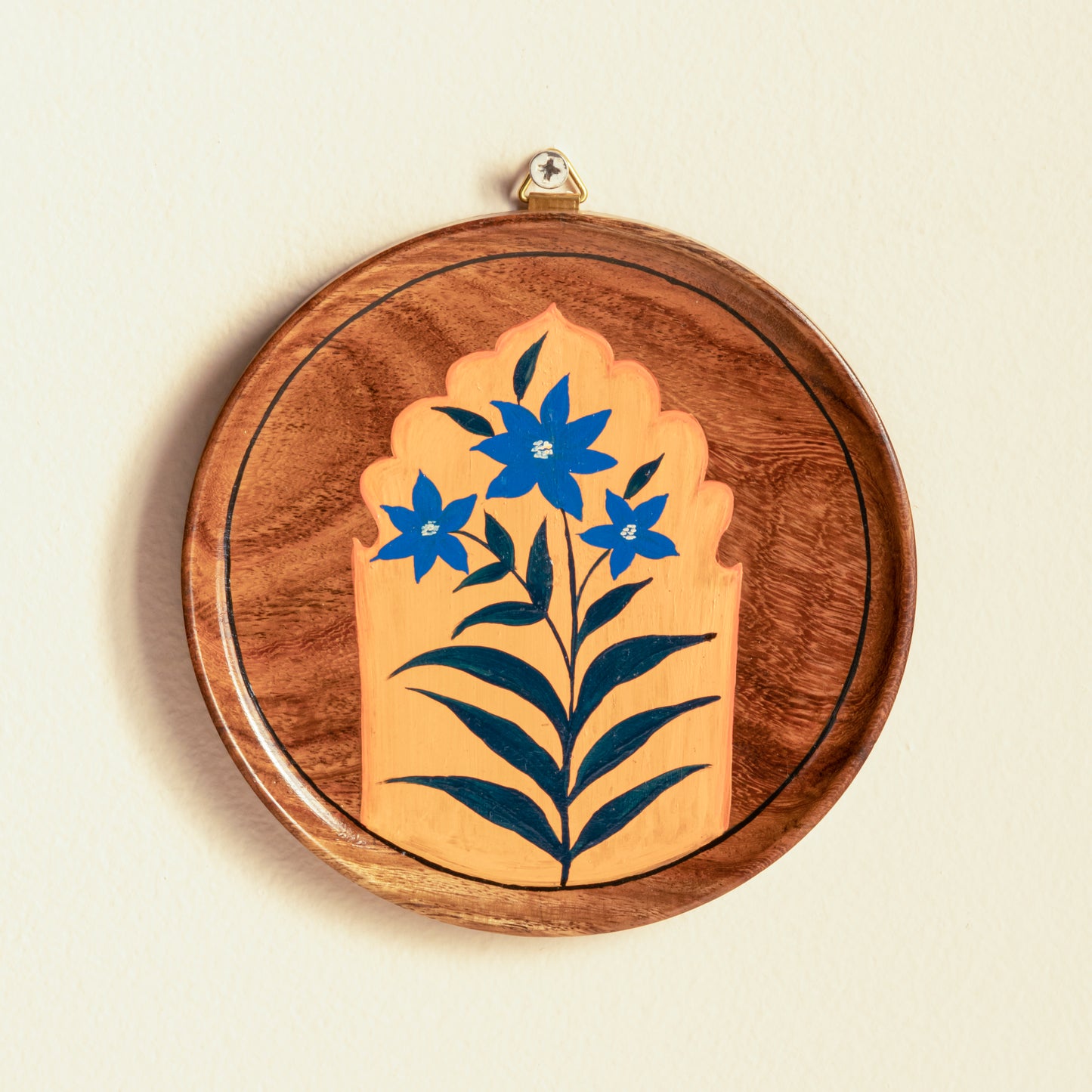Eashan Sheesham Wood Wall Hanging, Round Shape