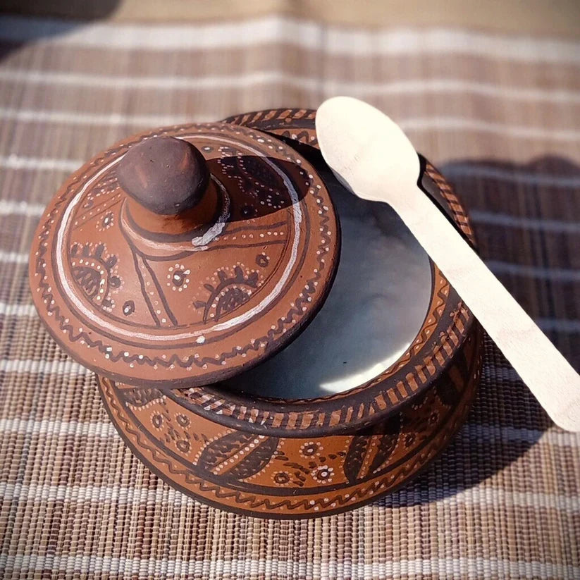 Kutch Painted Pottery Dahi Handi
