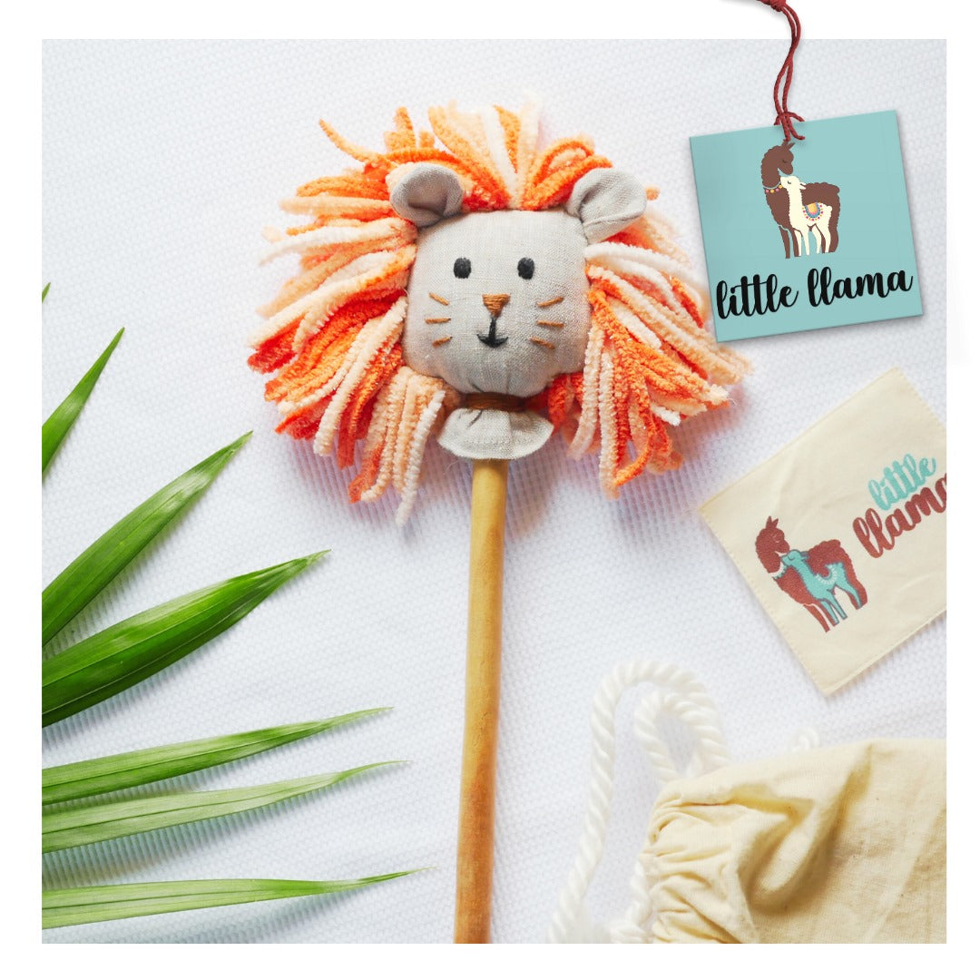 WOOL LION ON STICK