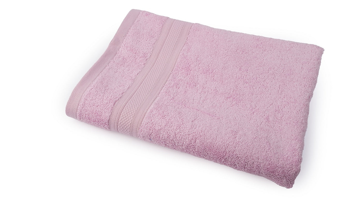 The Karira Collection - Bamboo Cotton Bath Towels (Light Pink)