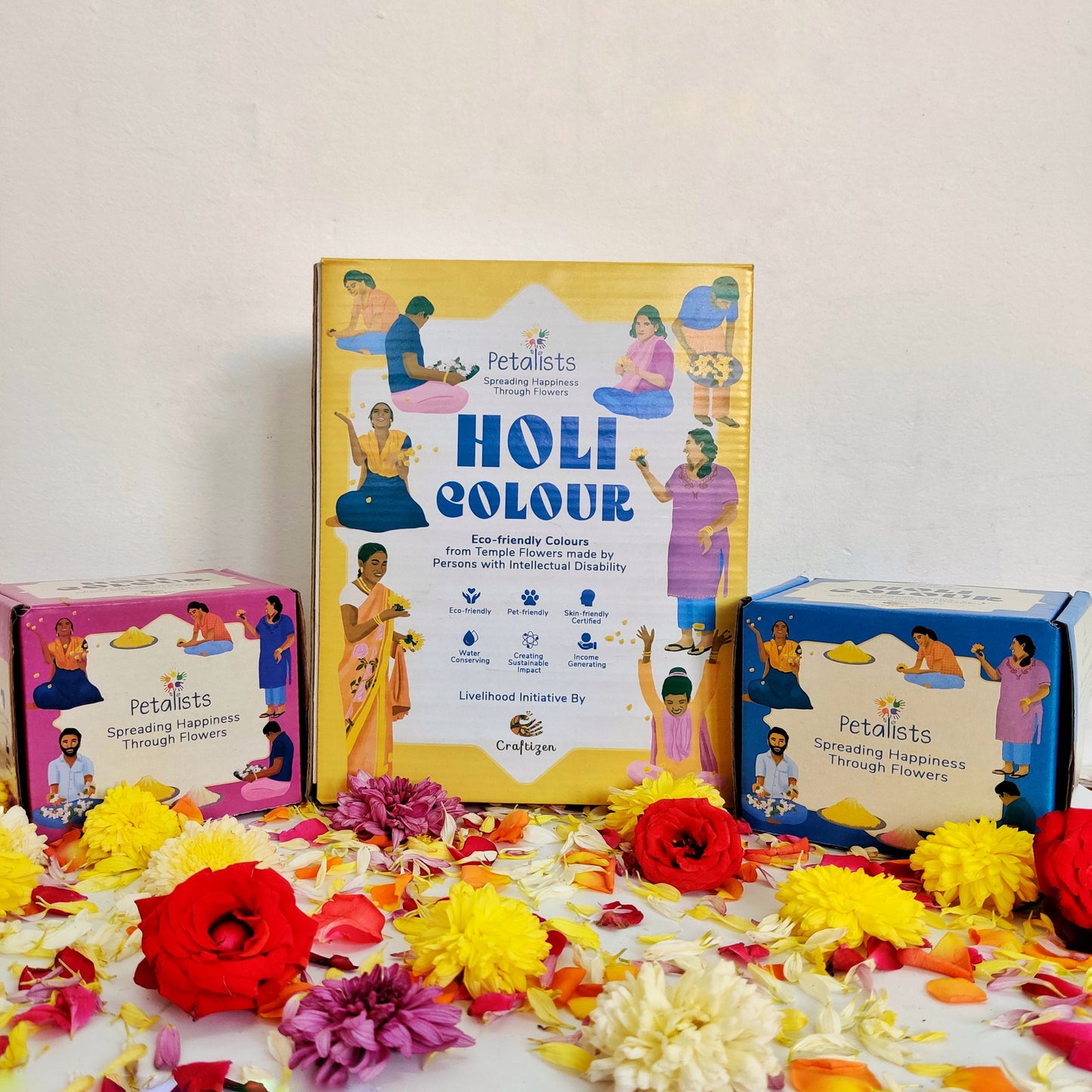 Petalists Eco-friendly Holi Colours - 3 Colour Combo