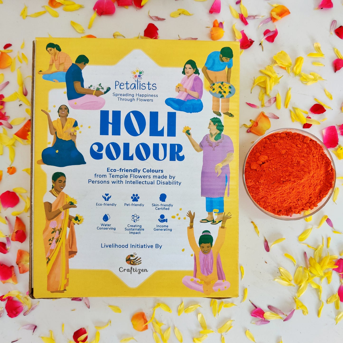 Petalists Eco-Friendly Holi Colours- Orange