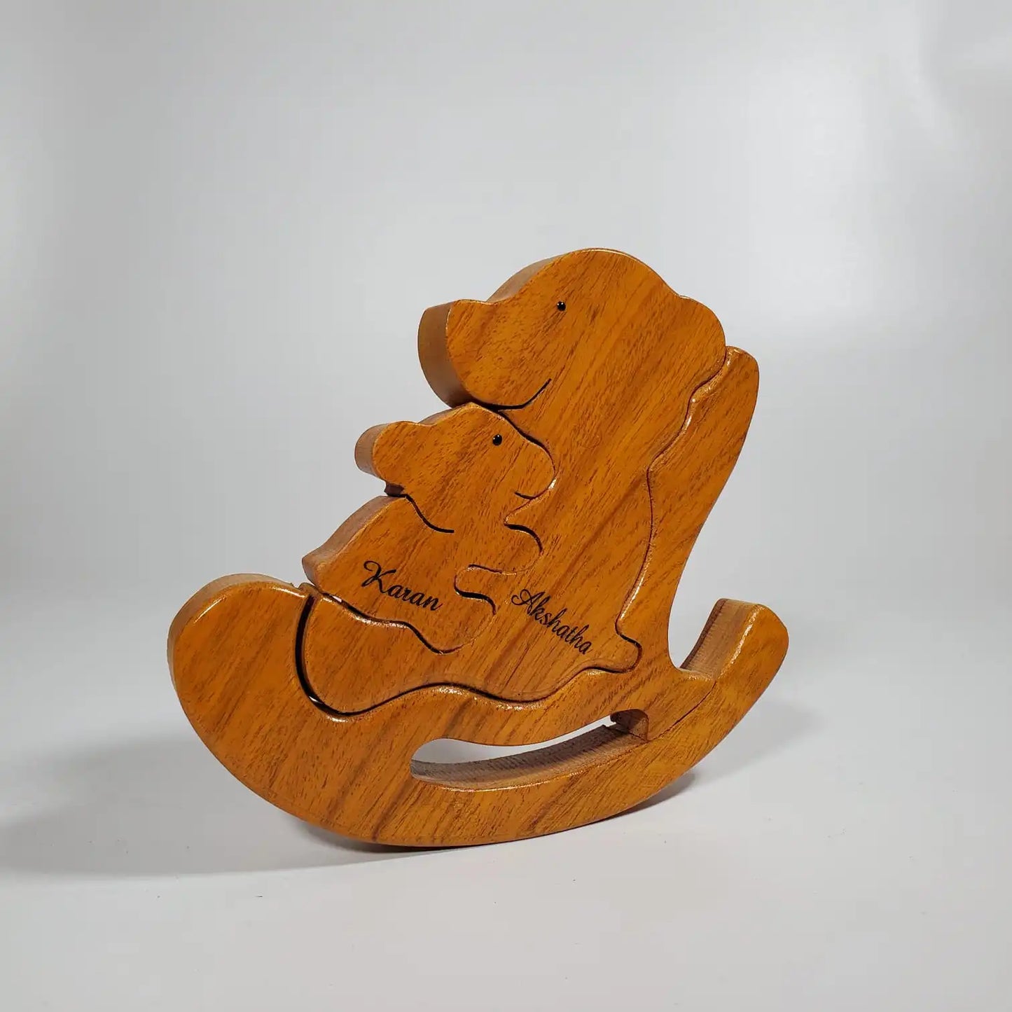 Mumma Baby Bear Oak Wood