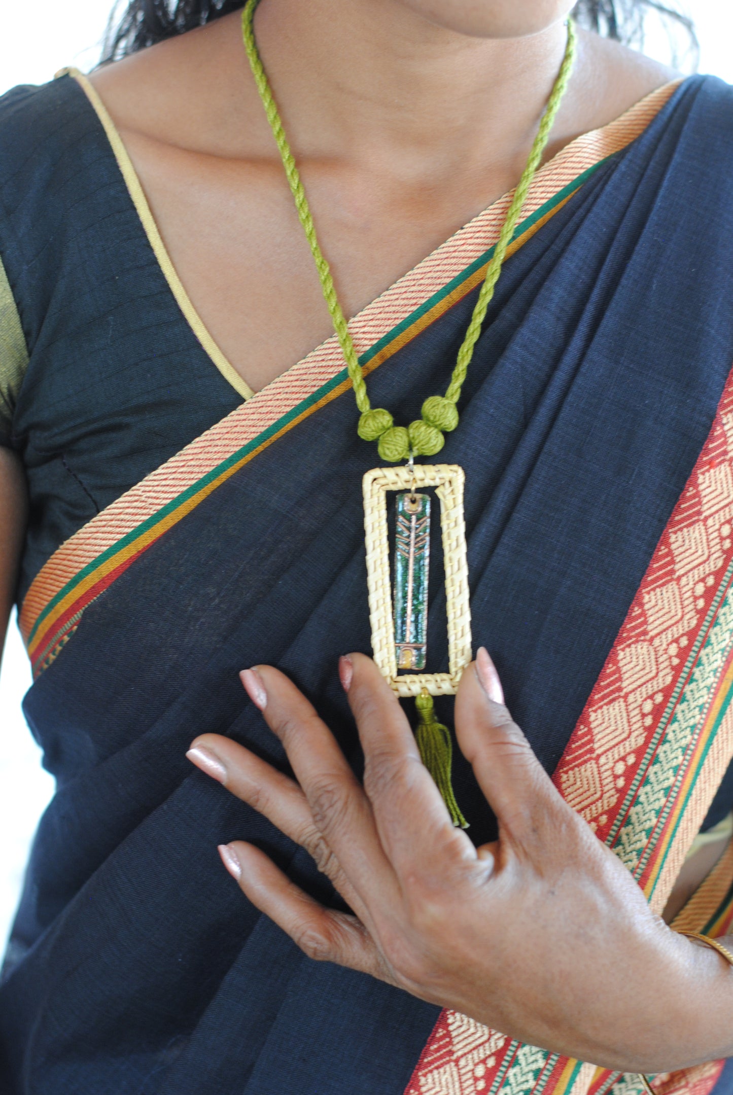 Jharokha Pendant Green