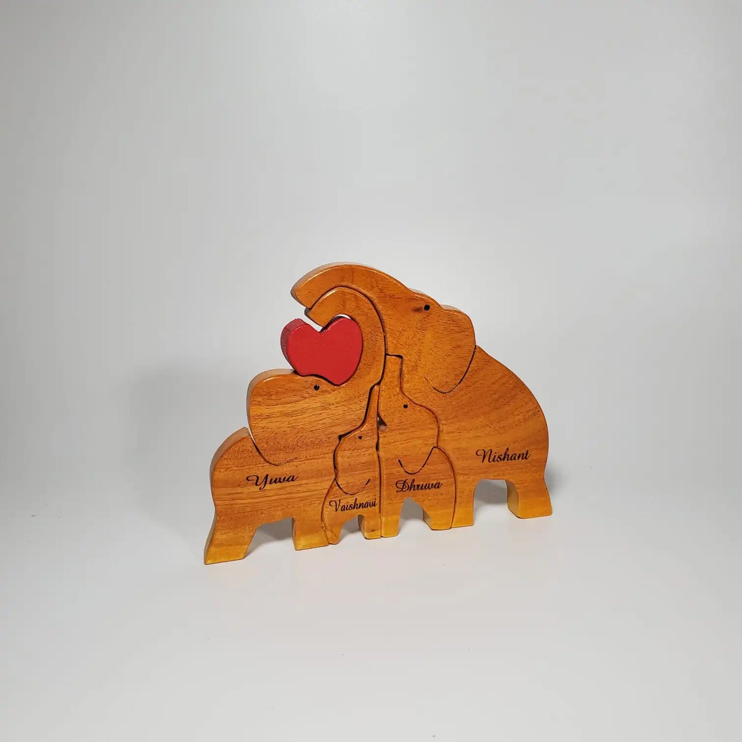 Elephant Family with Two Kids (Small Size)