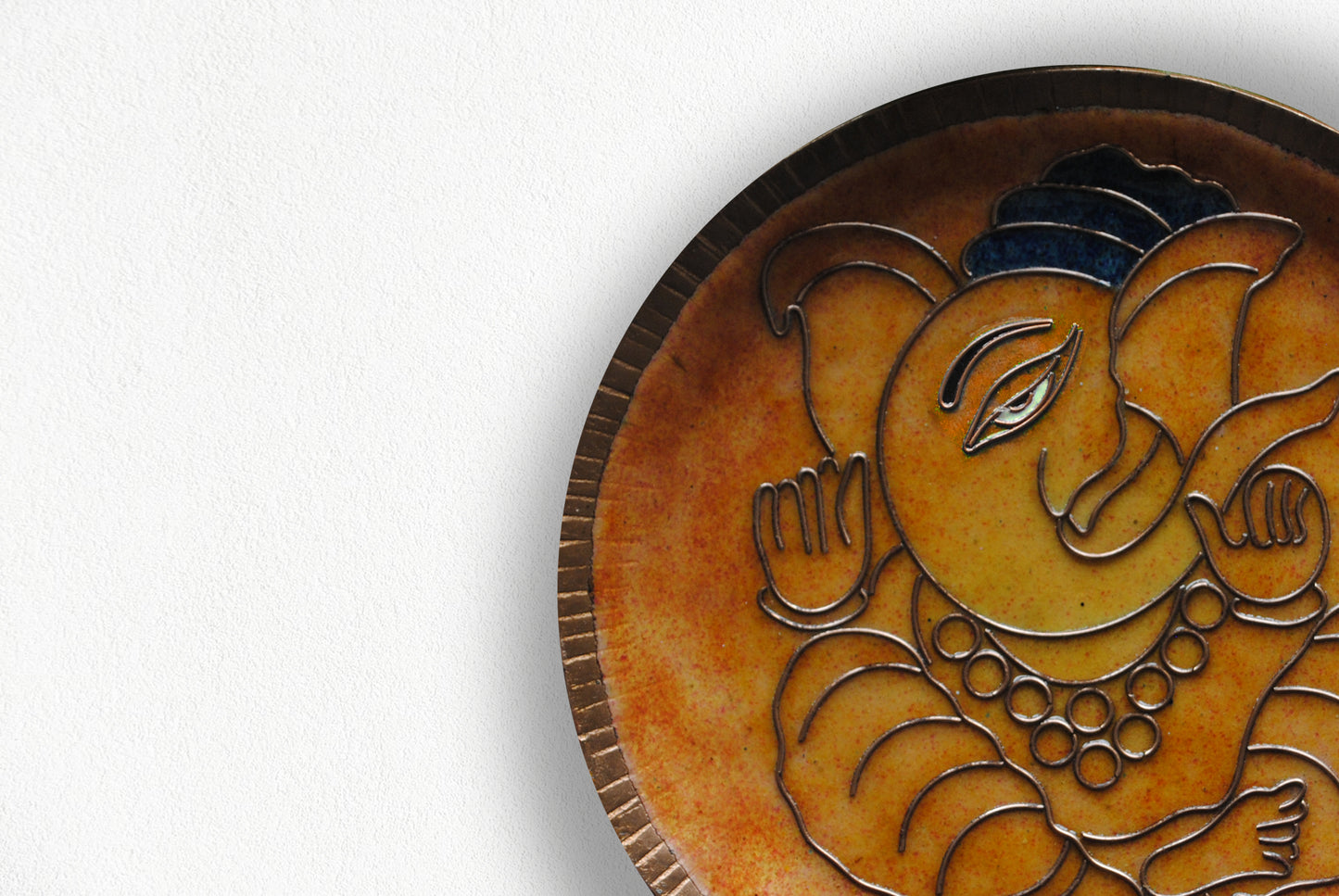 Ekadanta - Ganesha Wallplate (Yellow)