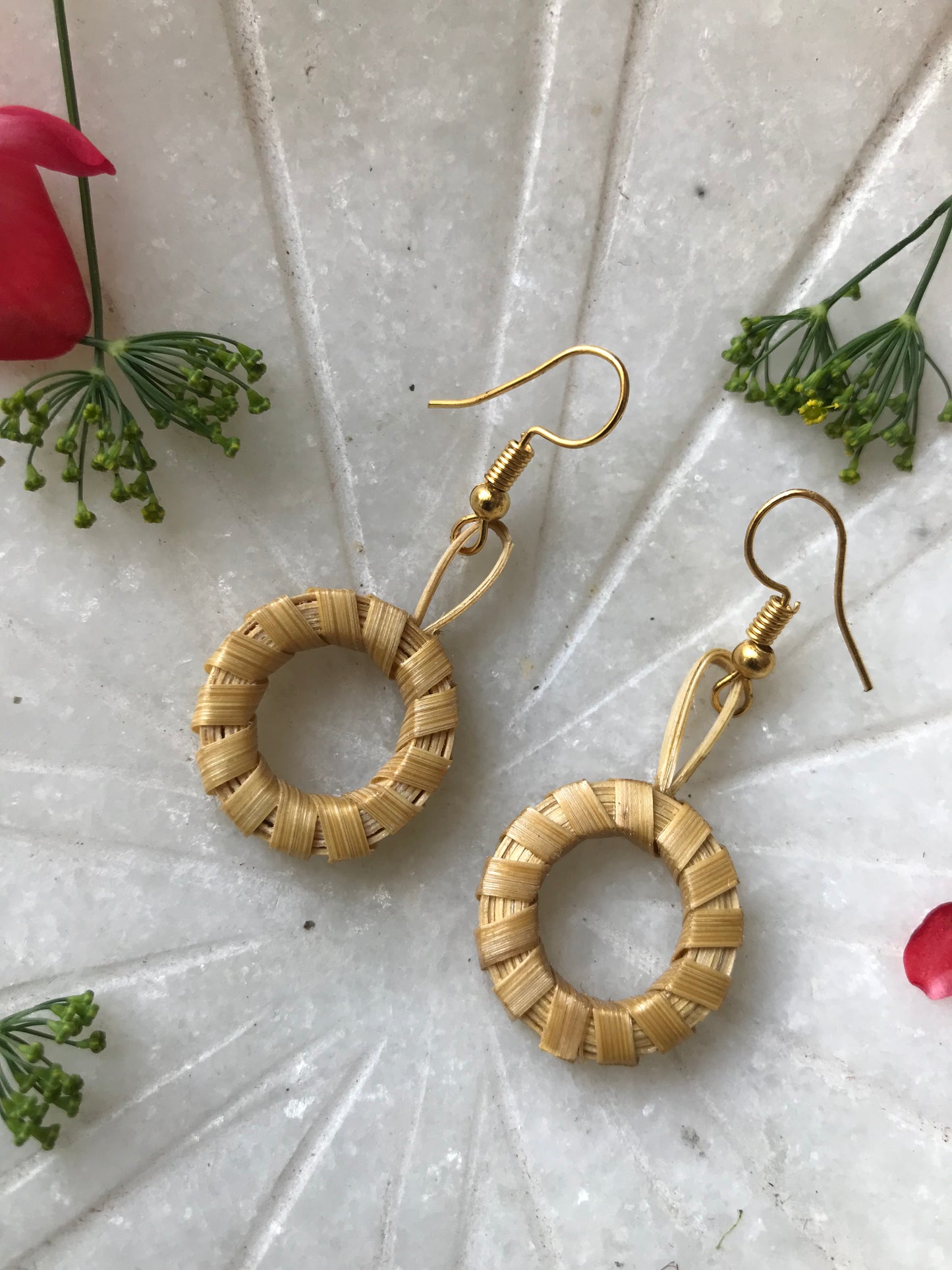 Handcrafted Bamboo Hollowed Weaved Earrings
