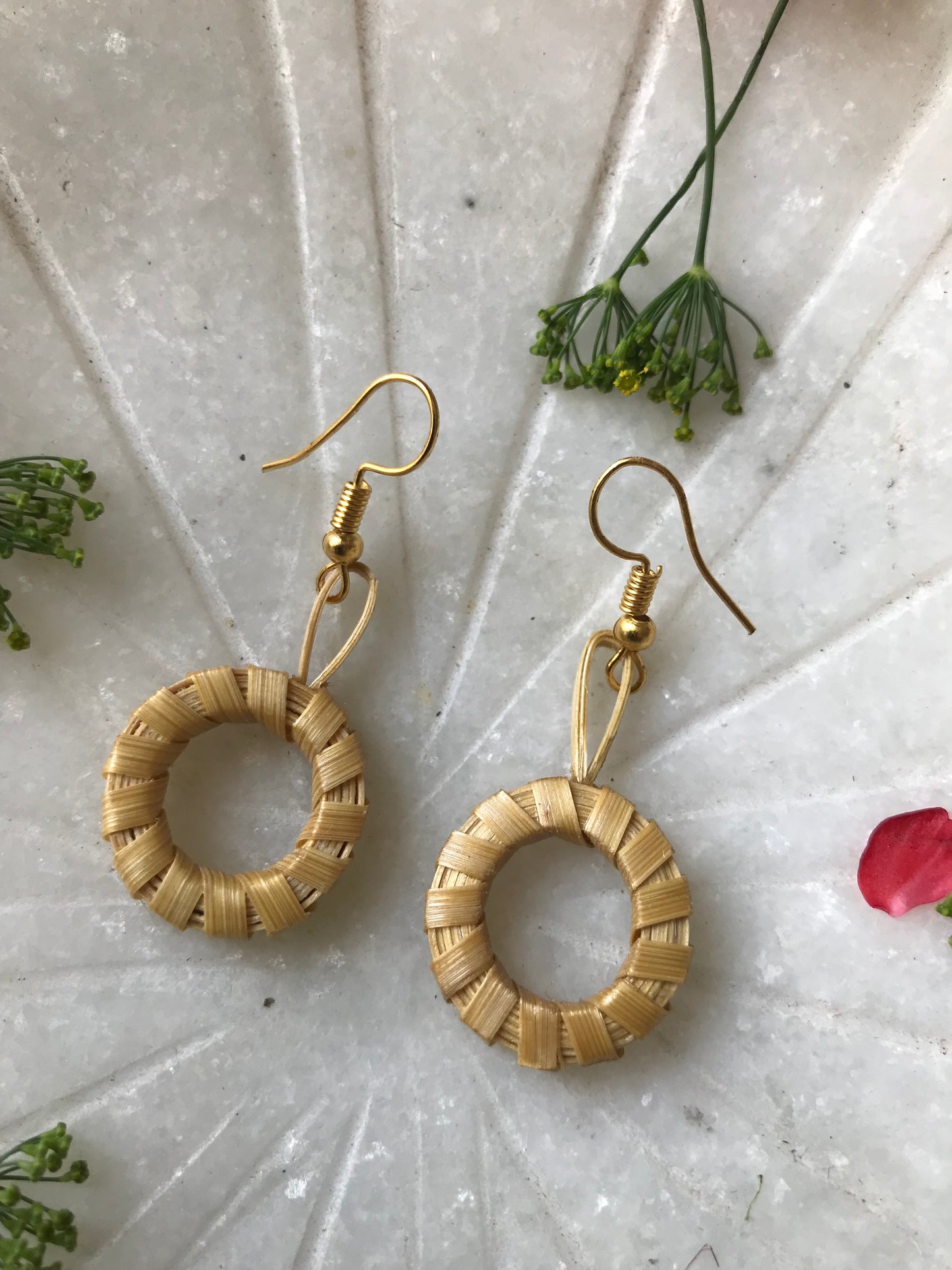Handcrafted Bamboo Hollowed Weaved Earrings