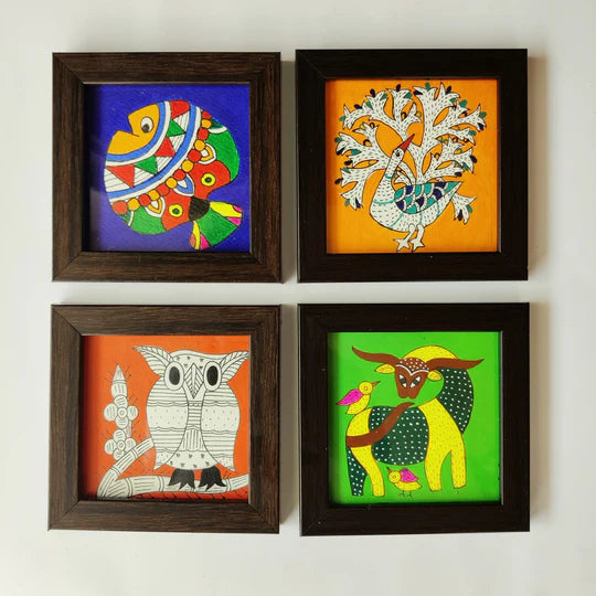 Folk Art Coaster - Set of 4