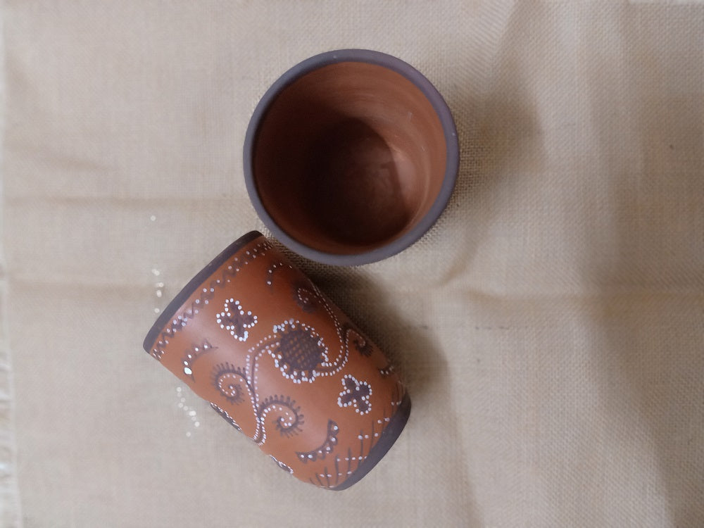 Kutch Painted Pottery Tumblers (Set of 2)