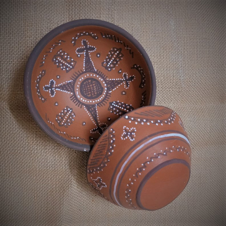 Kutch Painted Pottery Royal Dinner Set for 2