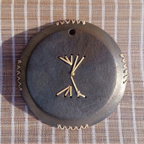Longpi Black Pottery Wall Plate Round