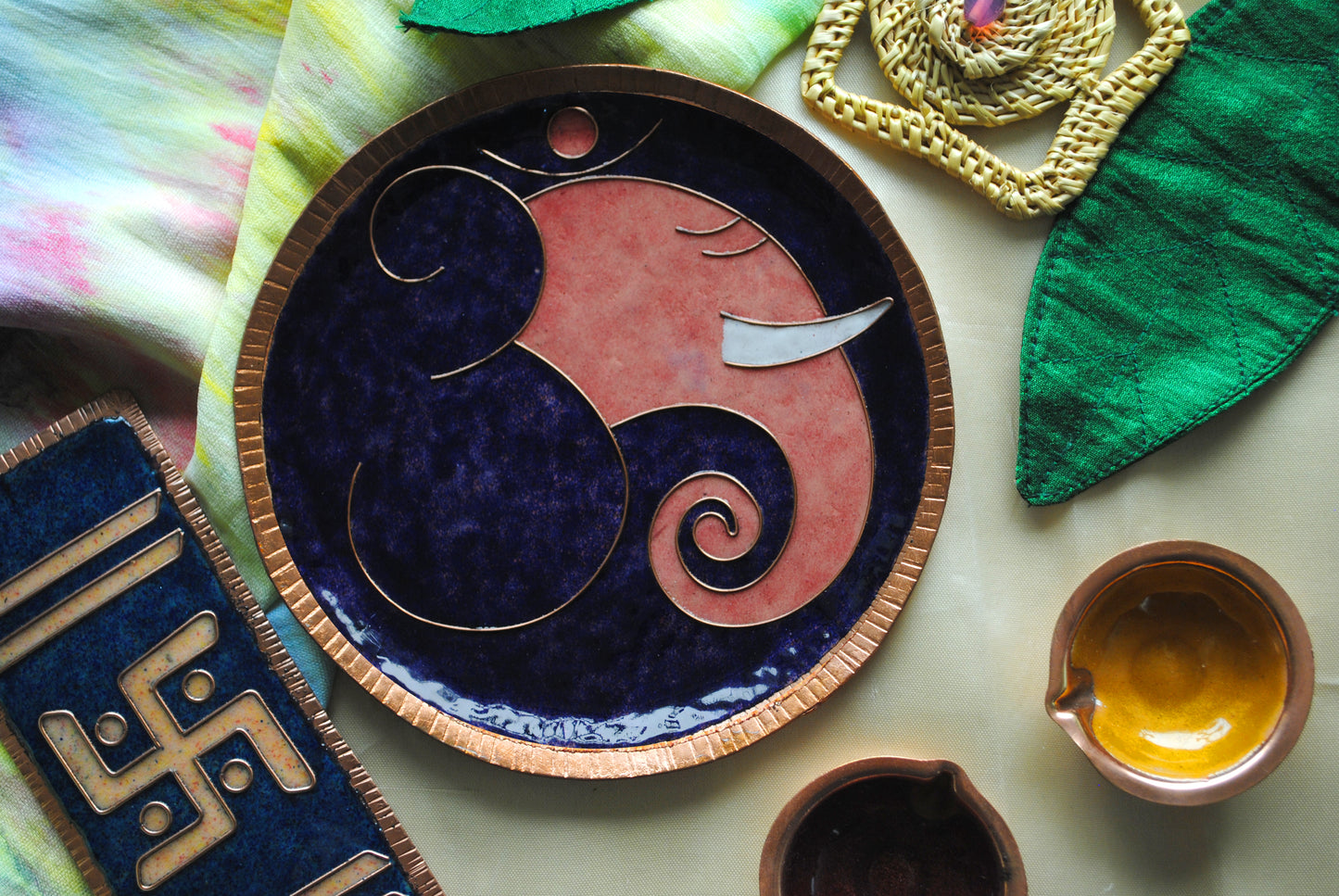Omkara - Ganesha Wallplate (Violet)
