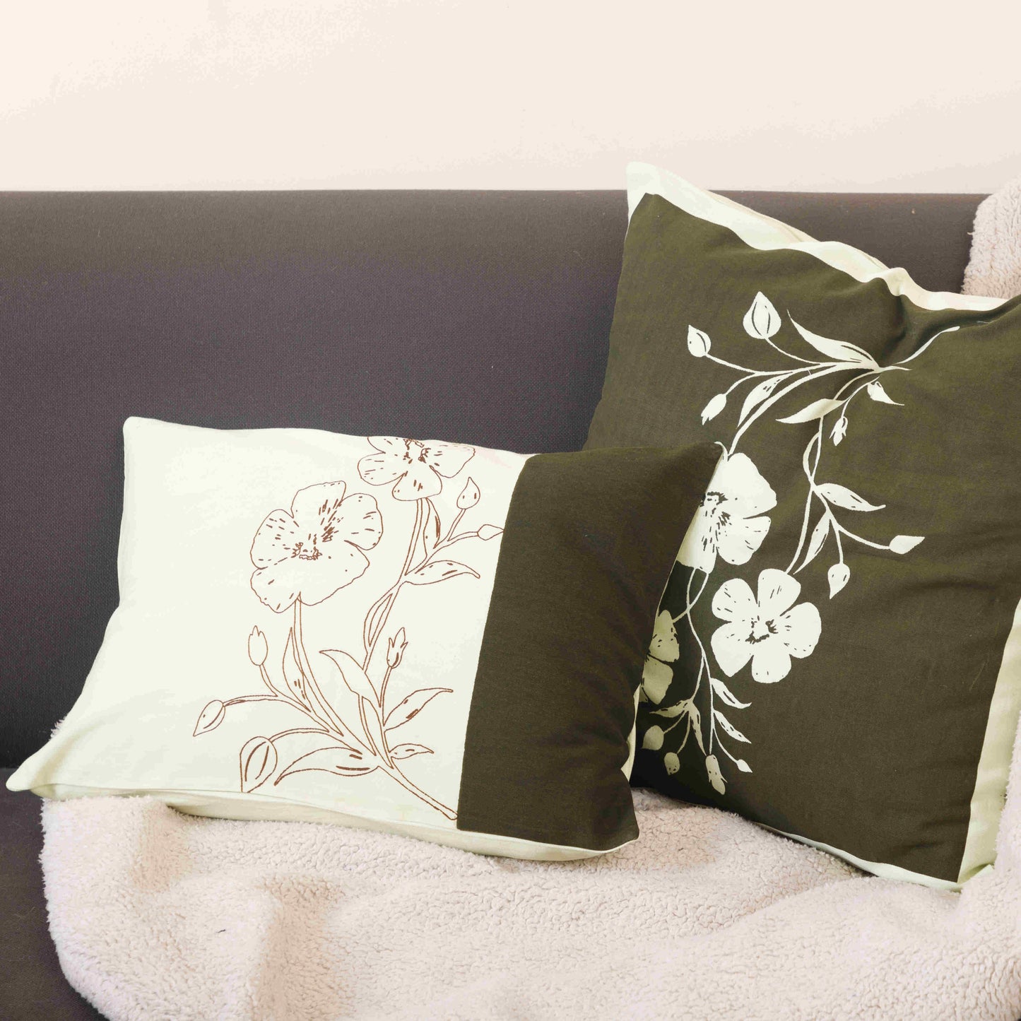 Primula Sham | Printed Sham Cushion Cover | 13 x 20 Inch