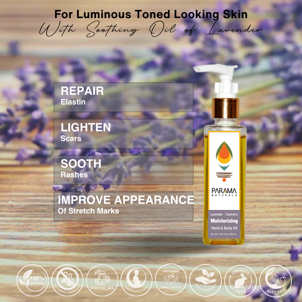 Lavender-Turmeric Moisturizing Hand & Body Oil