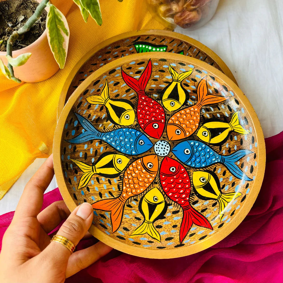 Taal Round Wooden Platter