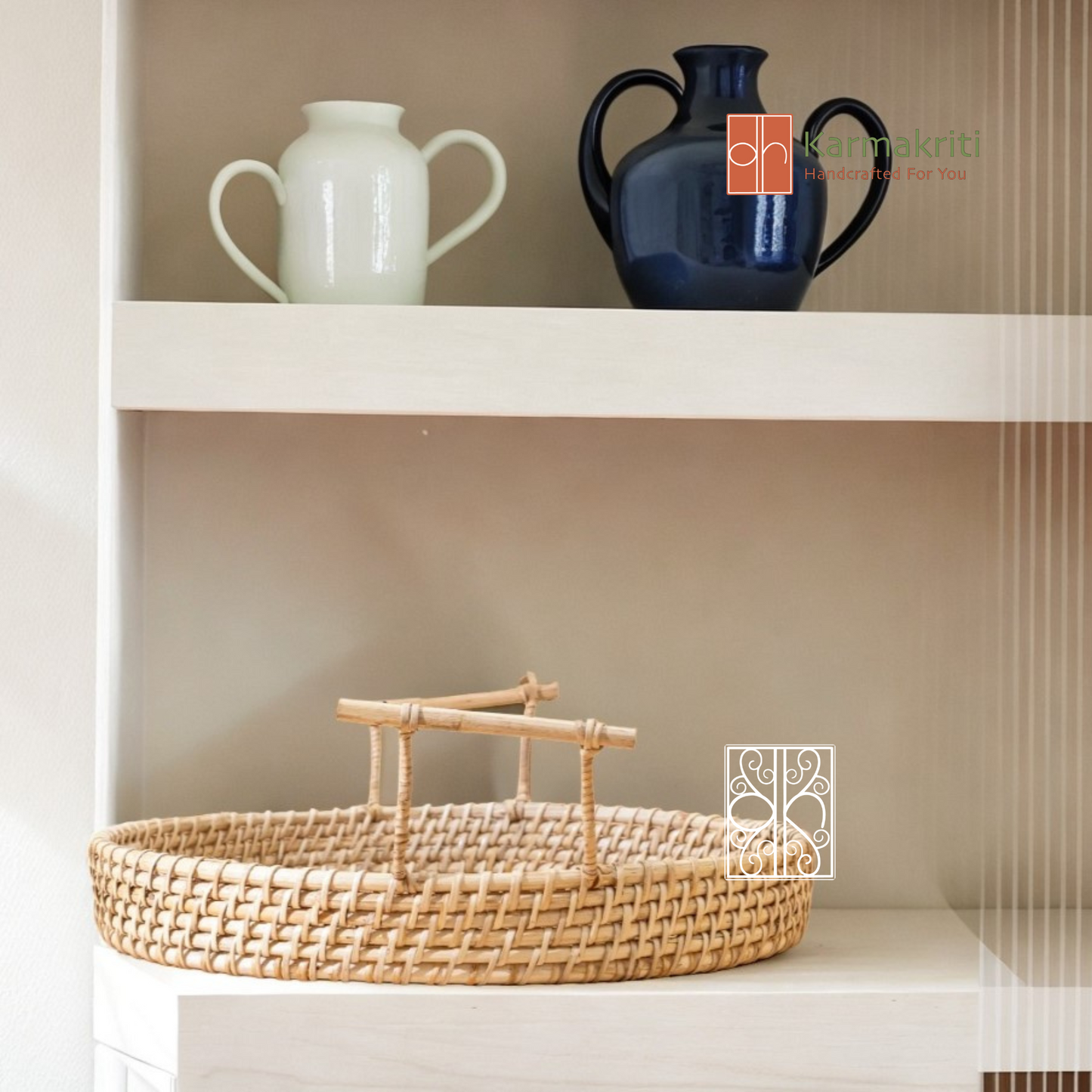 Sustainable Rattan Serving Tray