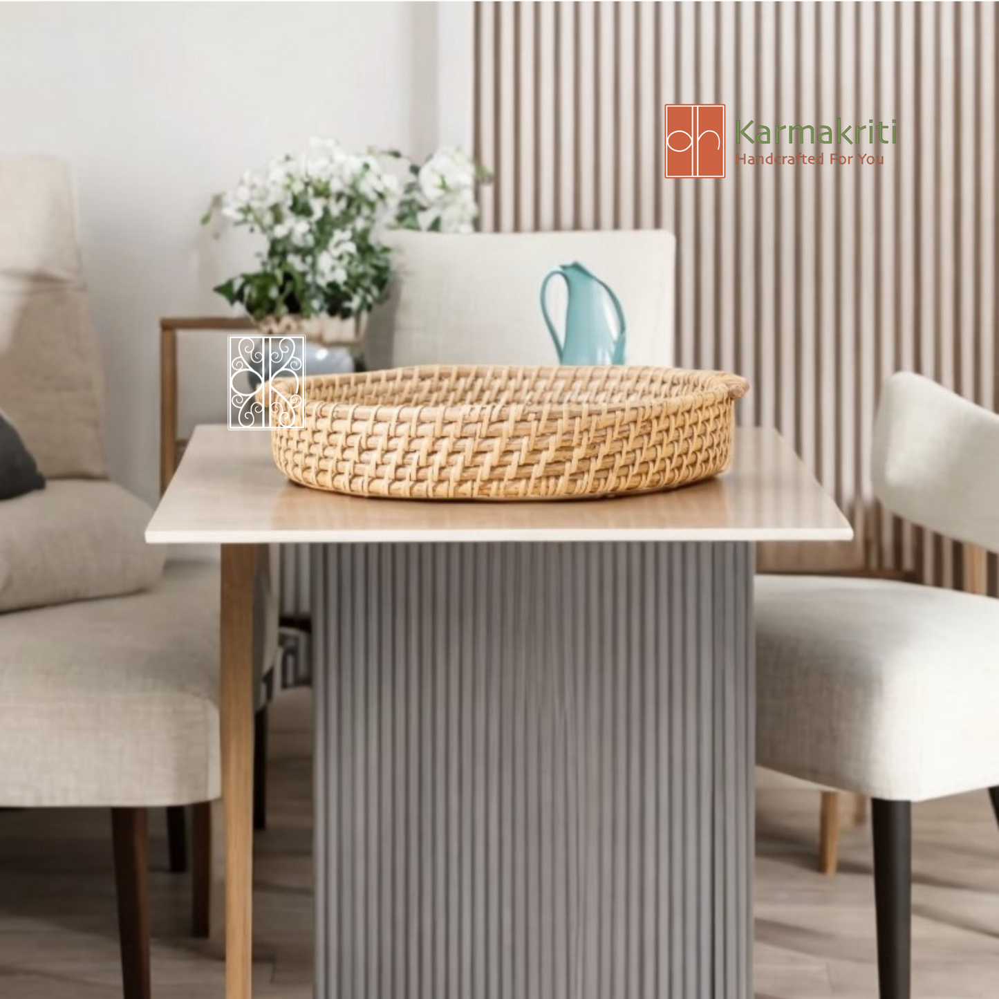 Nature's Elegance Rattan Tray