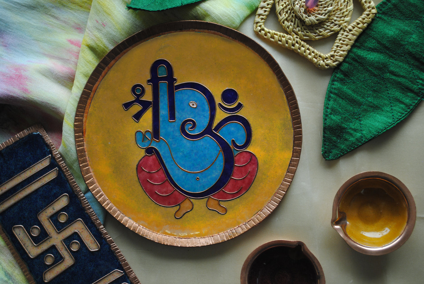 Vinayaka - Ganesha Wallplate (Yellow)