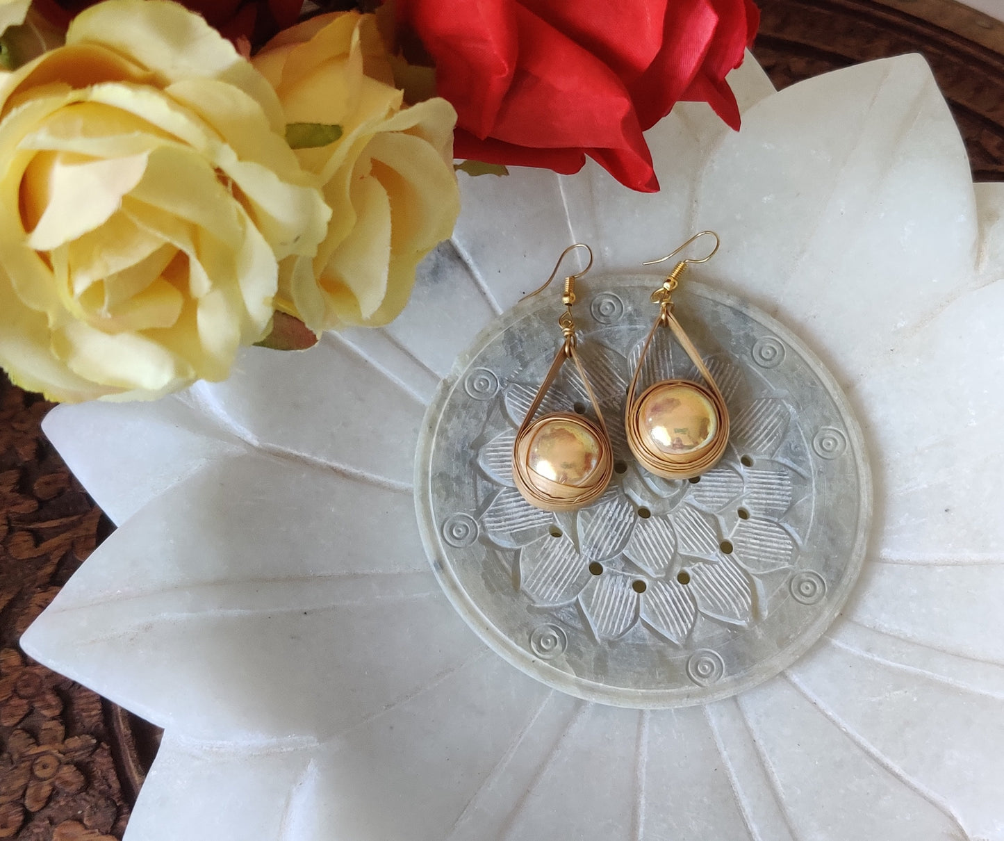 Handcrafted Bamboo Weaved Earrings