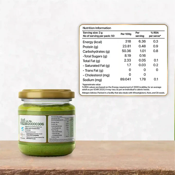 Organic Wheat Grass Powder