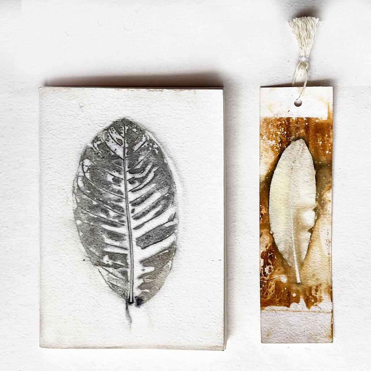 Eco-printed Guava Journal & Bookmark Combo