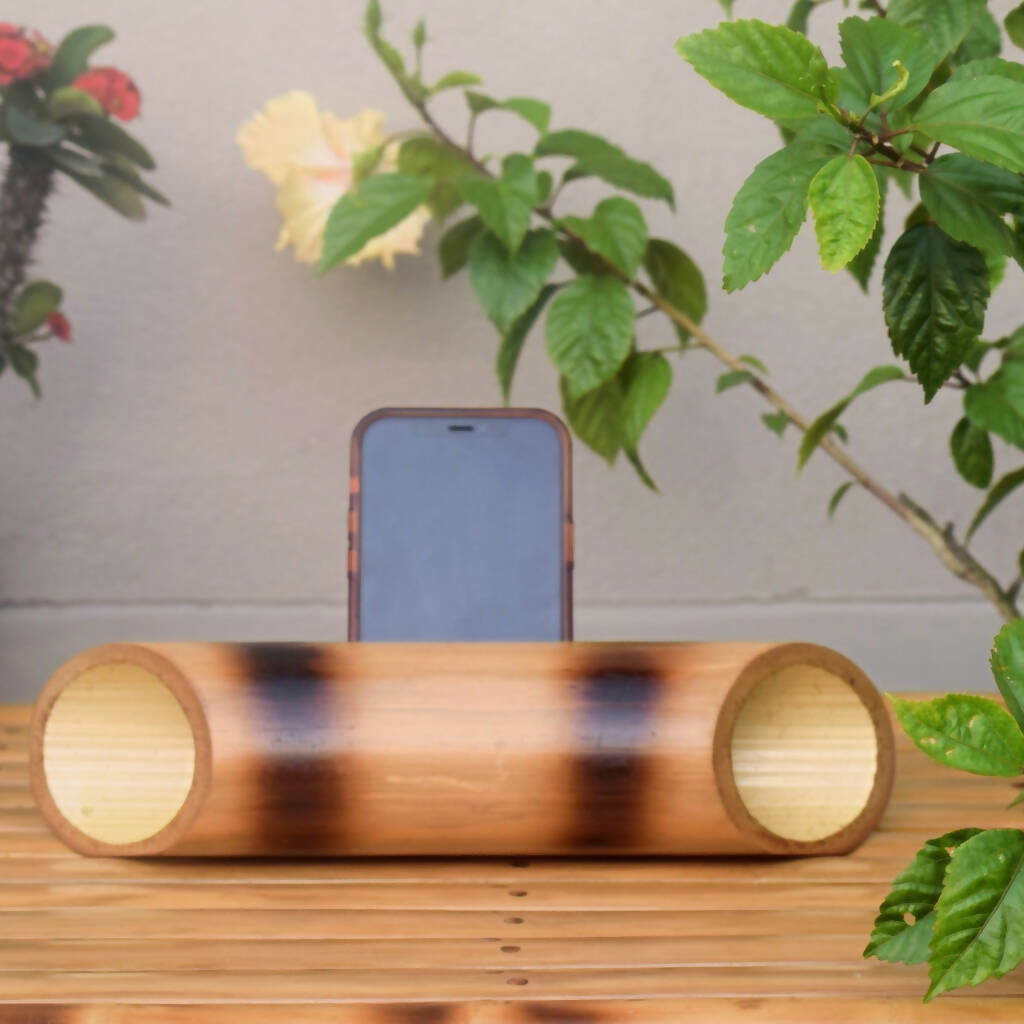 BAMBOO AMPLIFIER CUM MOBILE HOLDER