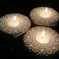 Handcrafted Wooden Diya - Round Design (Set of 3)