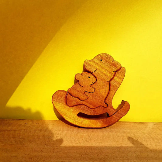 Mumma Baby Bear Oak Wood