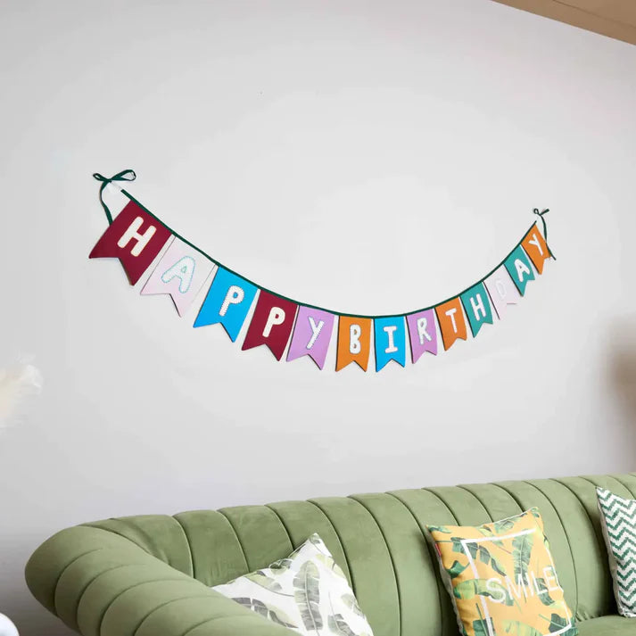 Happy Birthday Swallowtail Flag Bunting/Banner