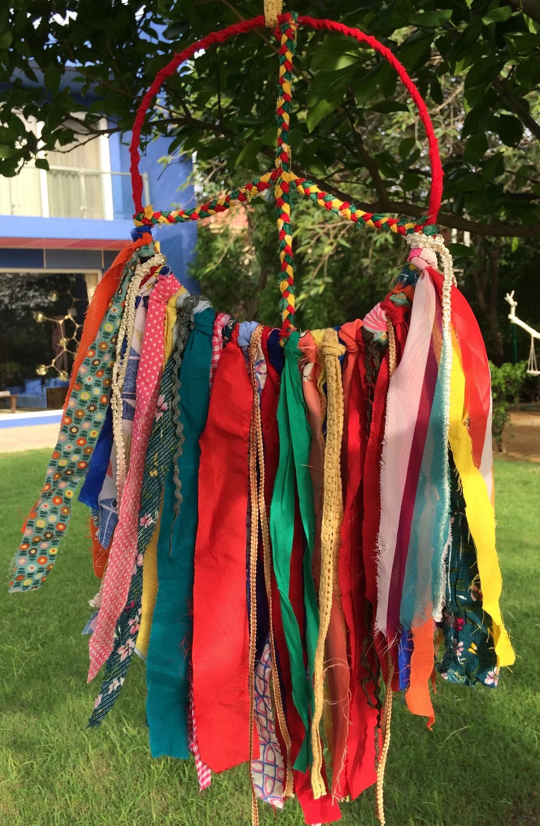 'Boho' Upcycled Dreamcatcher Hanging Prop Decoration