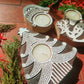 Handcrafted Wooden Christmas Tea Light Candle Holder - Set of 3