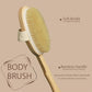 Organic B’s 2-in-1 Dry Skin Body Brush with 14 inch Removable Wood Handle