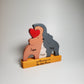 Elephant Family with One Child Multicoloured
