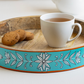 Sidhatva Hand Painted Mango Wood Serving Tray Round Shape I Size-12' I Round Shape