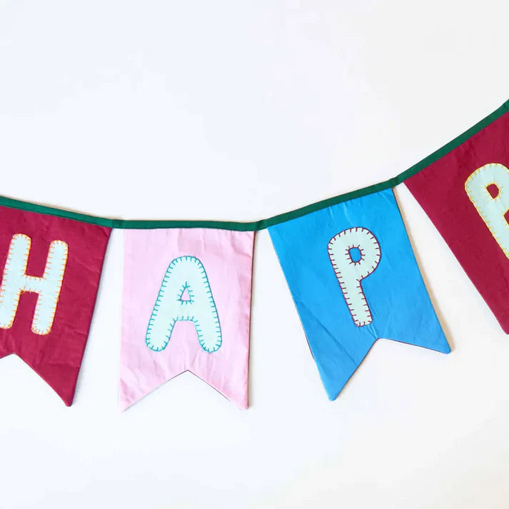 Happy Birthday Swallowtail Flag Bunting/Banner