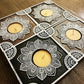 Handcrafted Wooden Diya - Square Design (Set of 2)