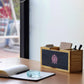 Blooming Lotus Hand Painted Wooden Desk Organizer