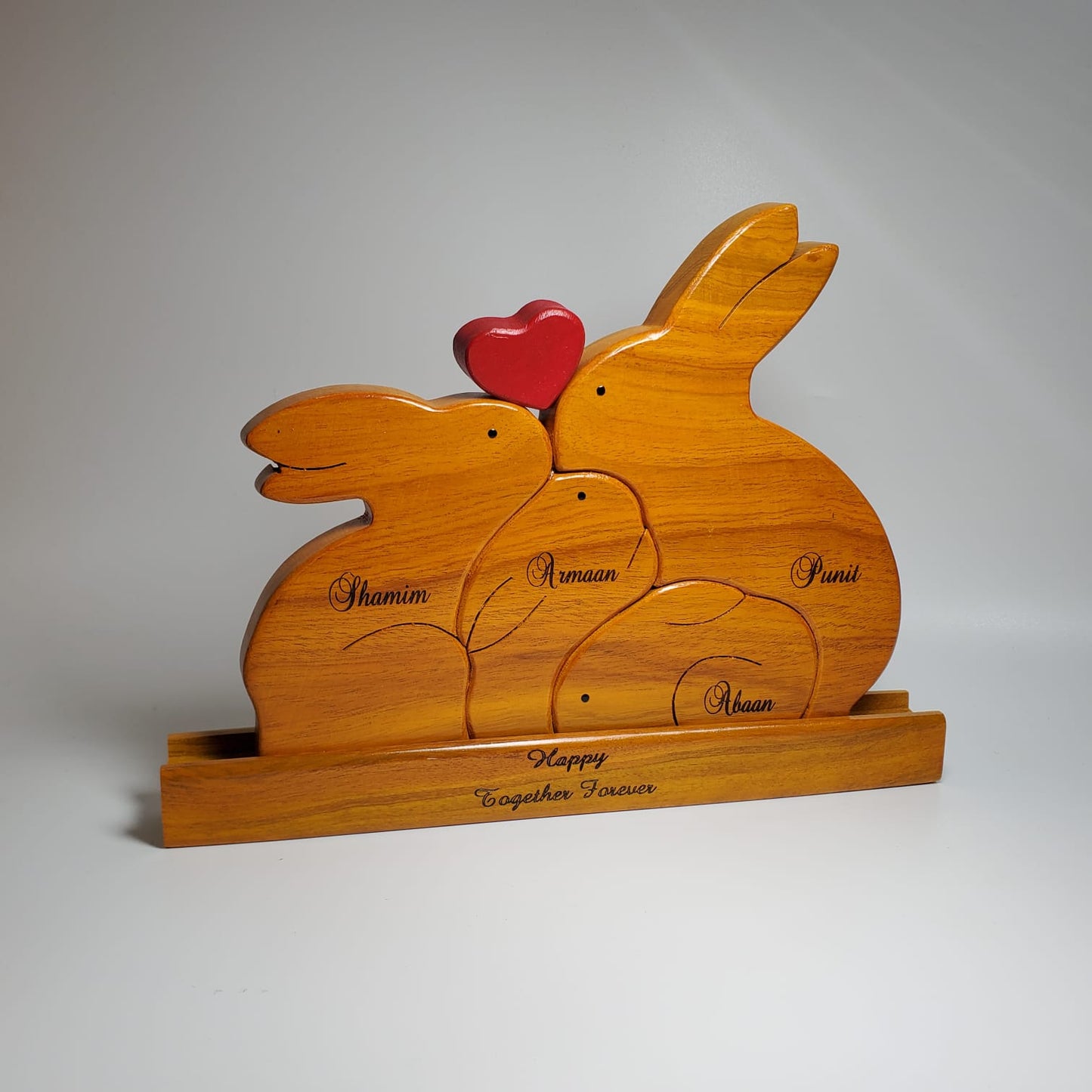 Rabbit Family With Two Kids