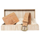 Gift Box Women's: Beige Belt and Card Holder