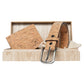 Gift Box Men's: Beige Belt and Beige Wallet