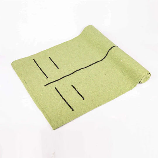 Cotton Yoga Mat - Gemstone Series (Green)