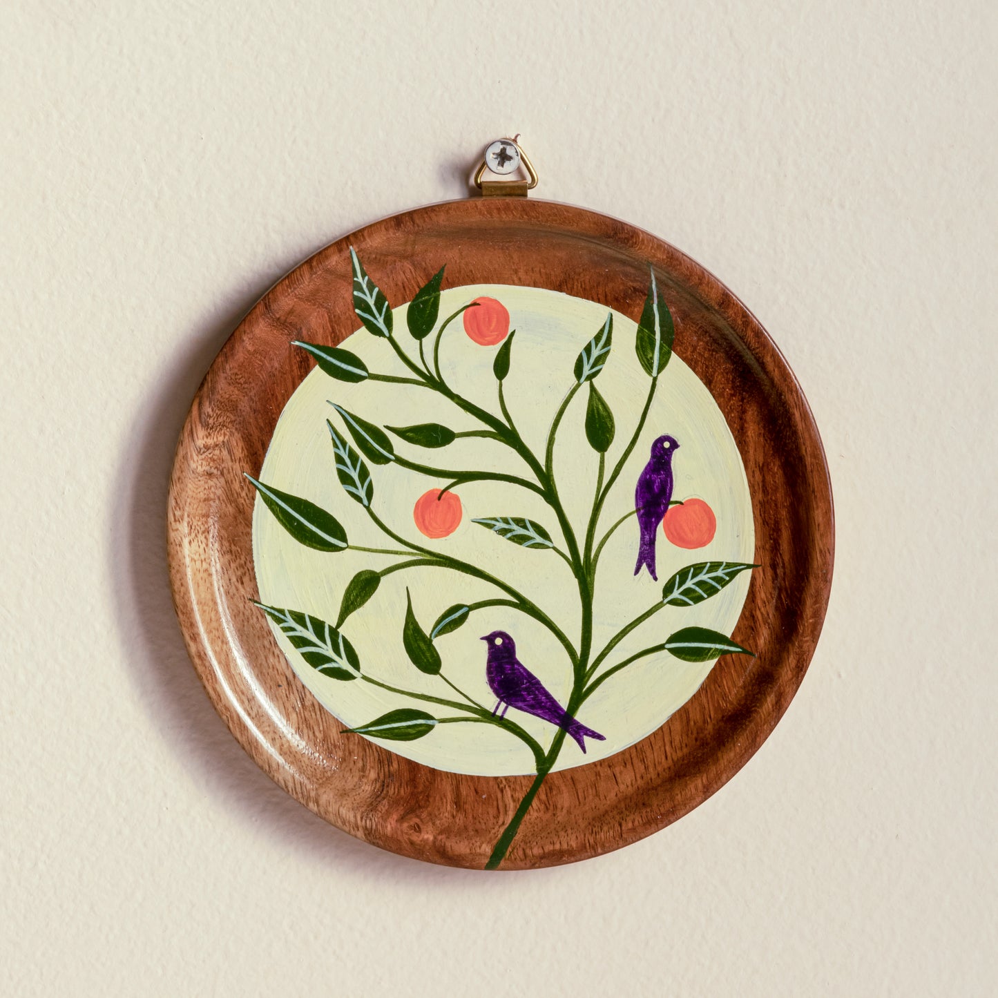 Eashan Sheesham Wood Wall Hanging, Round Shape