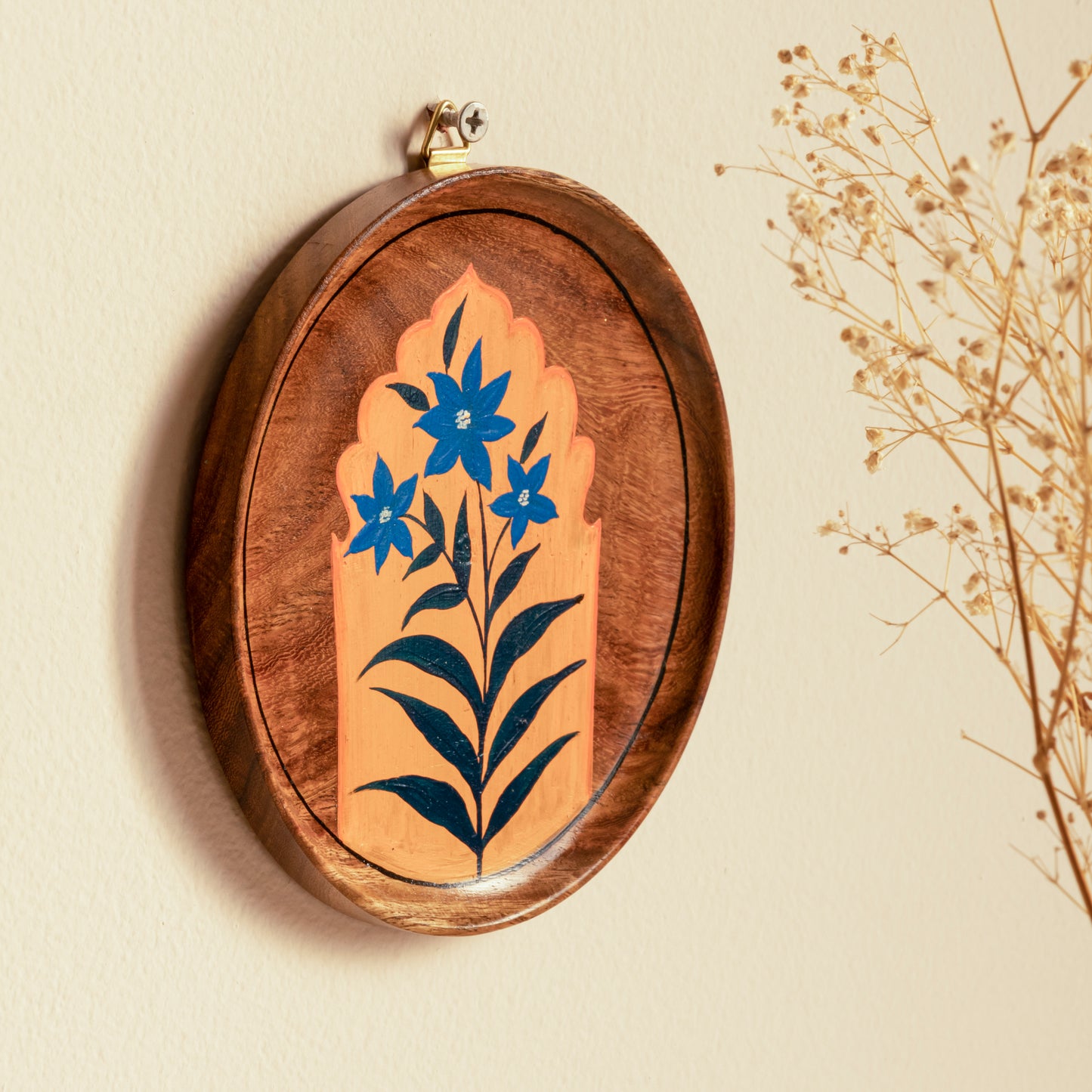 Eashan Sheesham Wood Wall Hanging, Round Shape