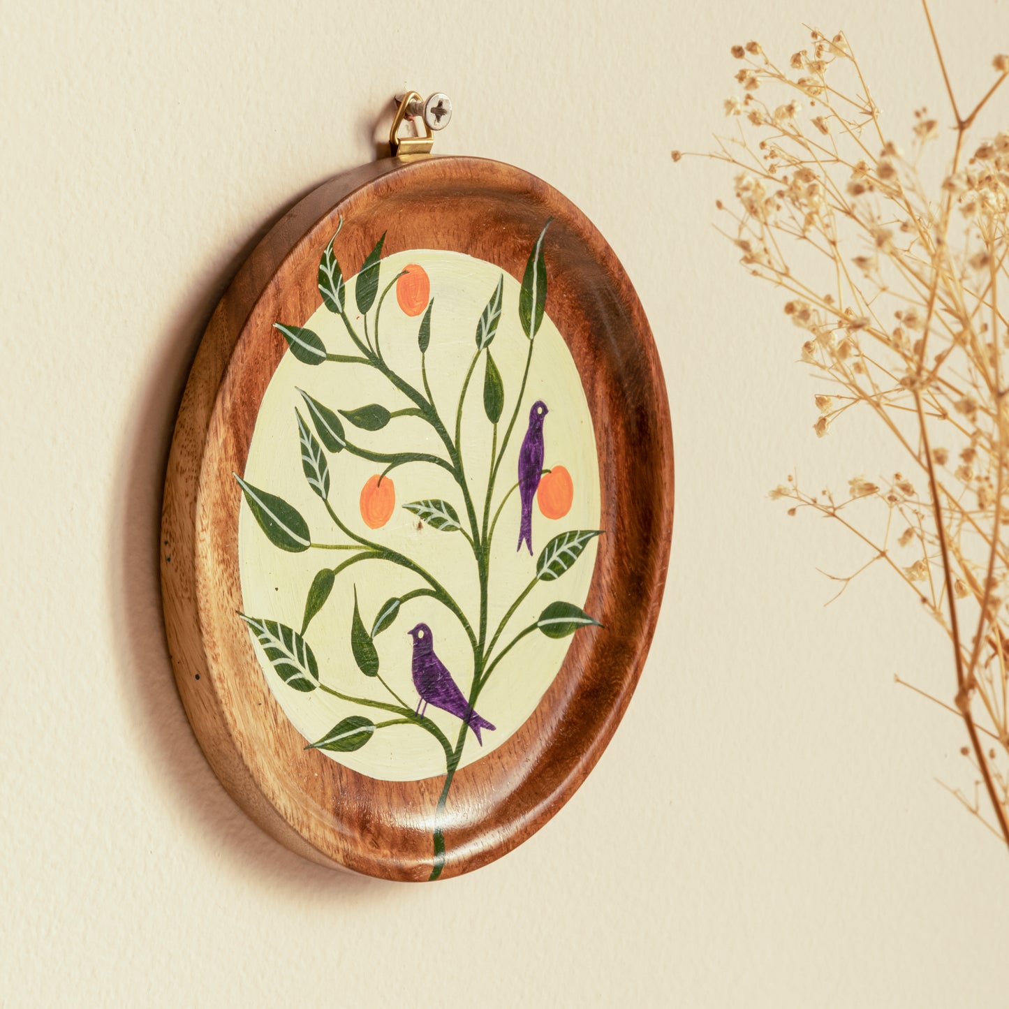 Eashan Sheesham Wood Wall Hanging, Round Shape