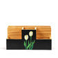Unblended Petals - Large Size 4 Compartment Petal deign Wooden Desk Organizer